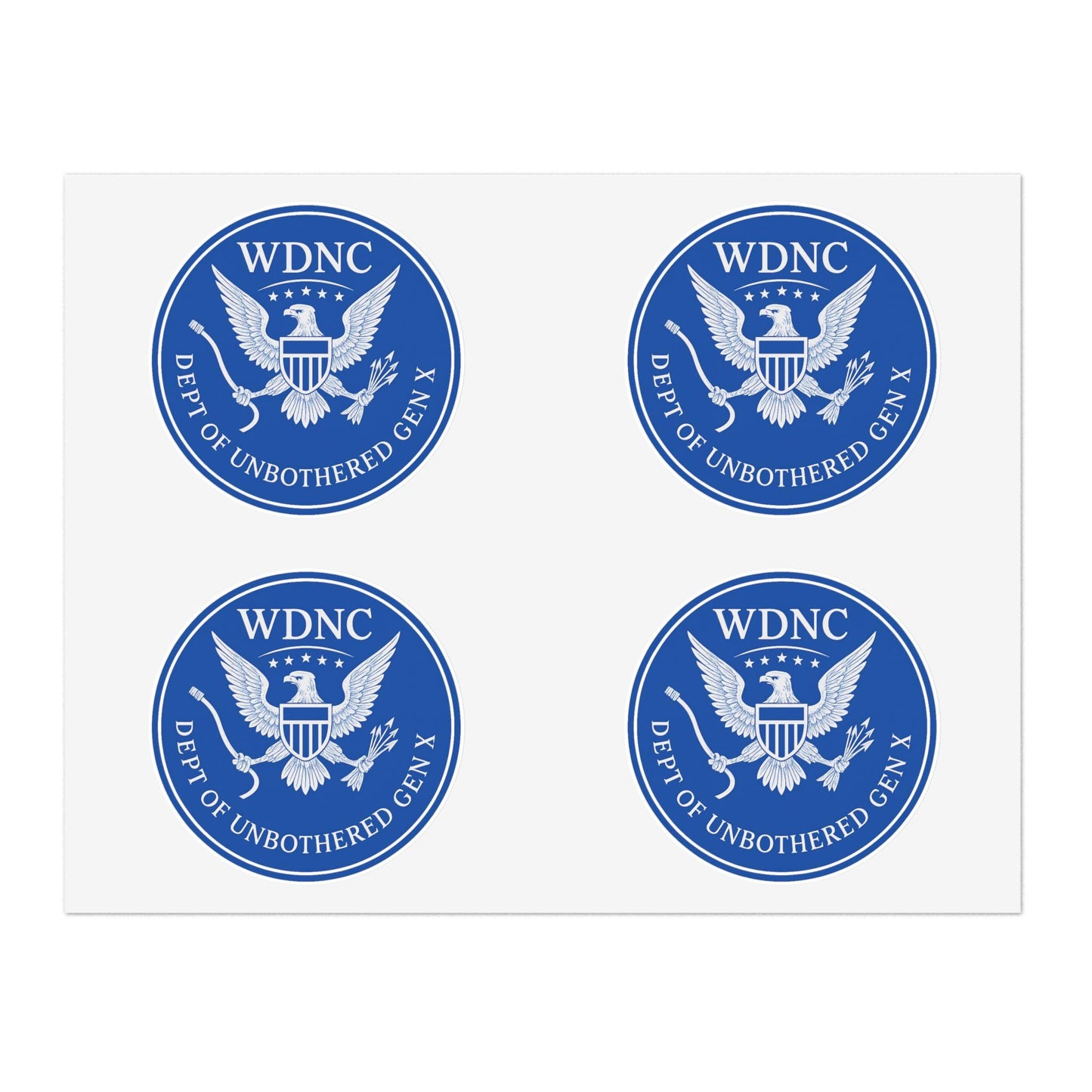 WDNC Department of Unbothered Sticker Sheets, Fun Office Decor, Laptop Stickers, Gift for Students, Journal Decor