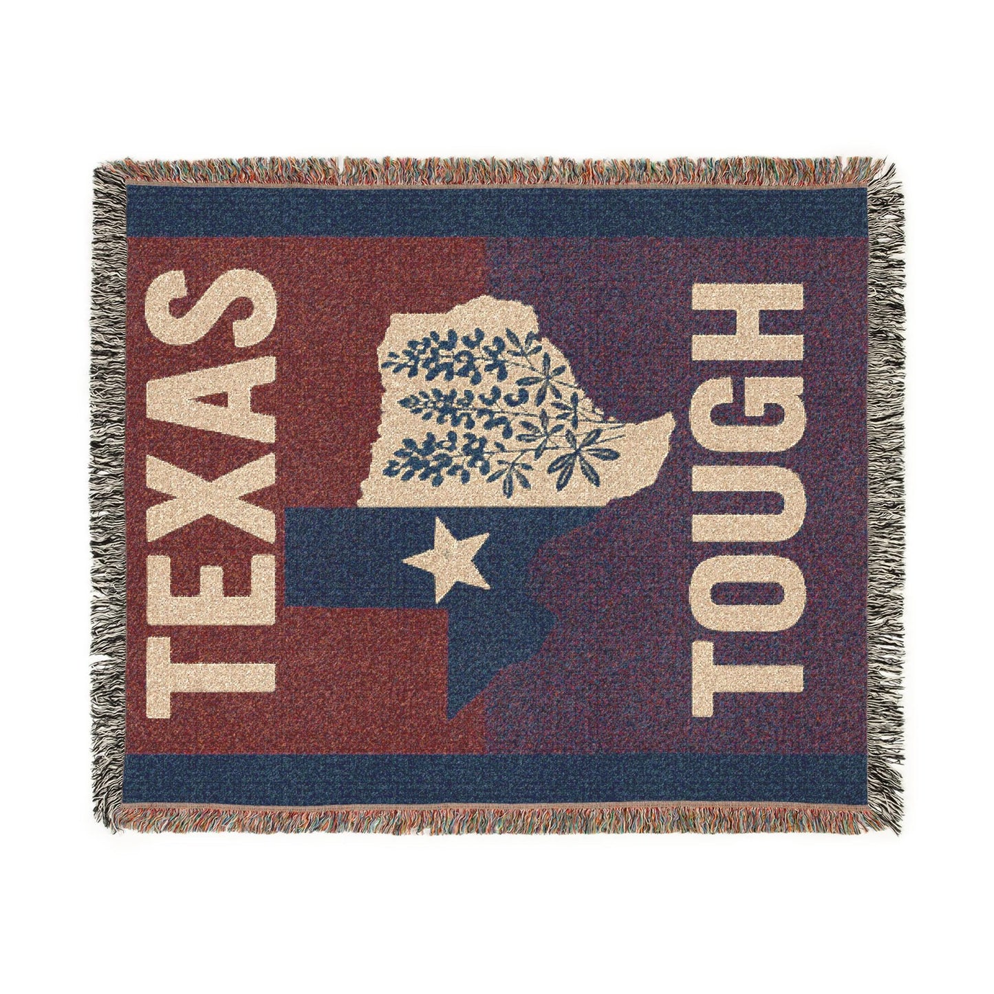 Texas Tough Woven Blanket, Cozy Home Decor, Southwestern Style Throw for Any Occasion, Great Gift for Texans, Picnic Essential