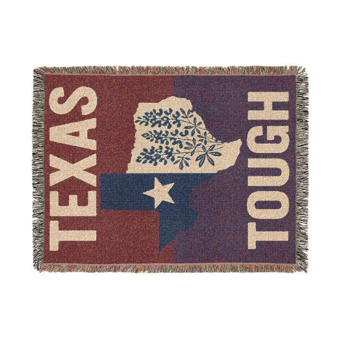Texas Tough Woven Blanket, Cozy Home Decor, Southwestern Style Throw for Any Occasion, Great Gift for Texans, Picnic Essential
