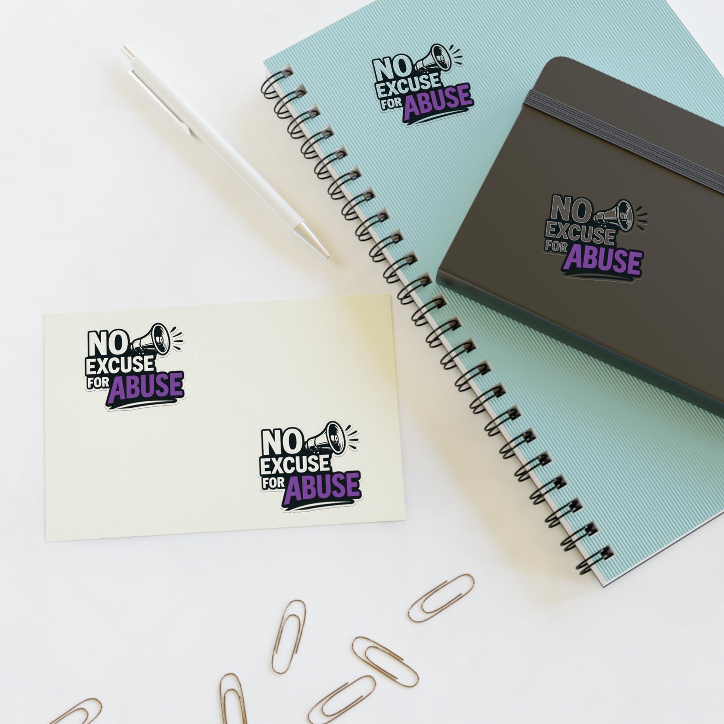 Empowerment Sticker Sheets - No Excuse for Abuse | Protest Stickers, Advocacy Decor, Gift for Social Activists, Awareness Campaigns
