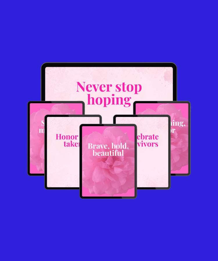 90 Breast Cancer Awareness & Survivor Quotes | Inspirational Pink Ribbon Sayings | Encouraging Faith Hope Strength Phrases, Editable