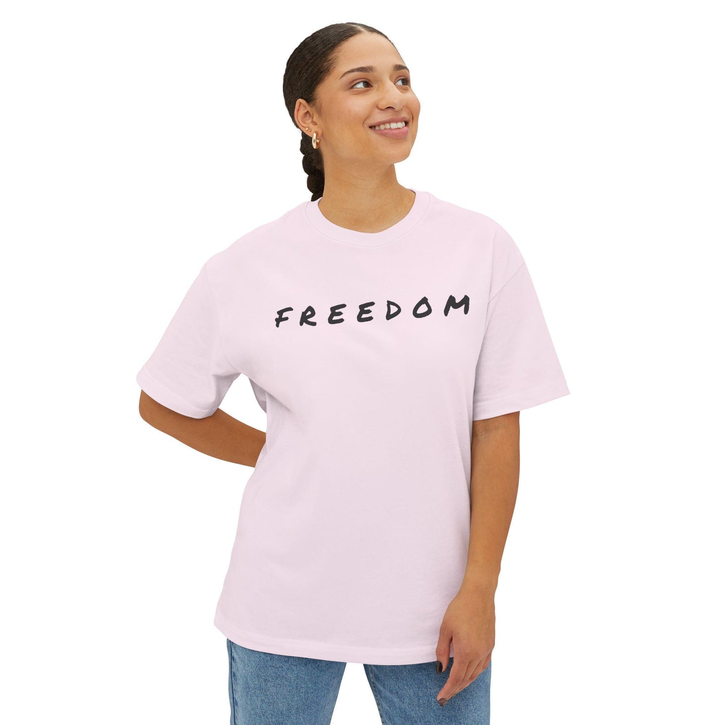 Freedom & Faith Unisex Oversized Tee, Summer Vibes Tee, Casual Gift, Patriotic Apparel, Faith-Based Outfit