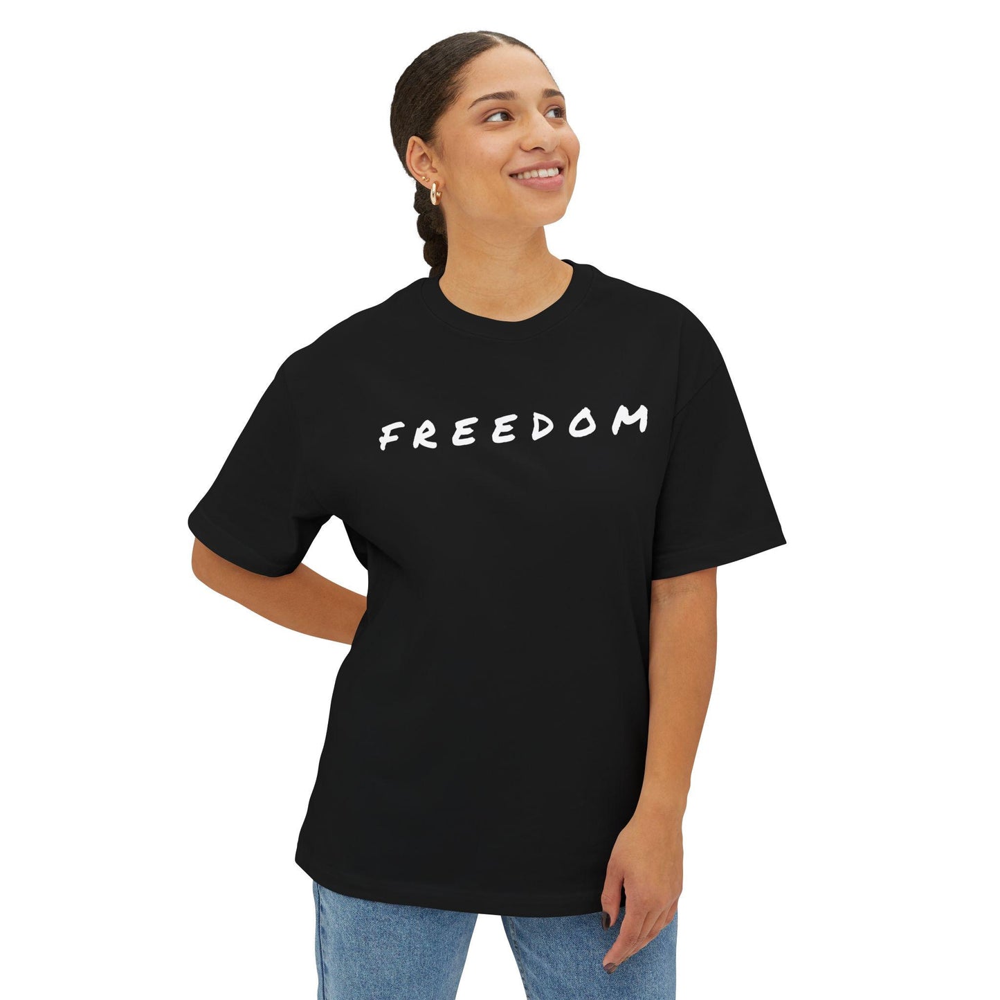 Freedom & Faith Unisex Oversized Tee, Summer Vibes Tee, Casual Gift, Patriotic Apparel, Faith-Based Outfit