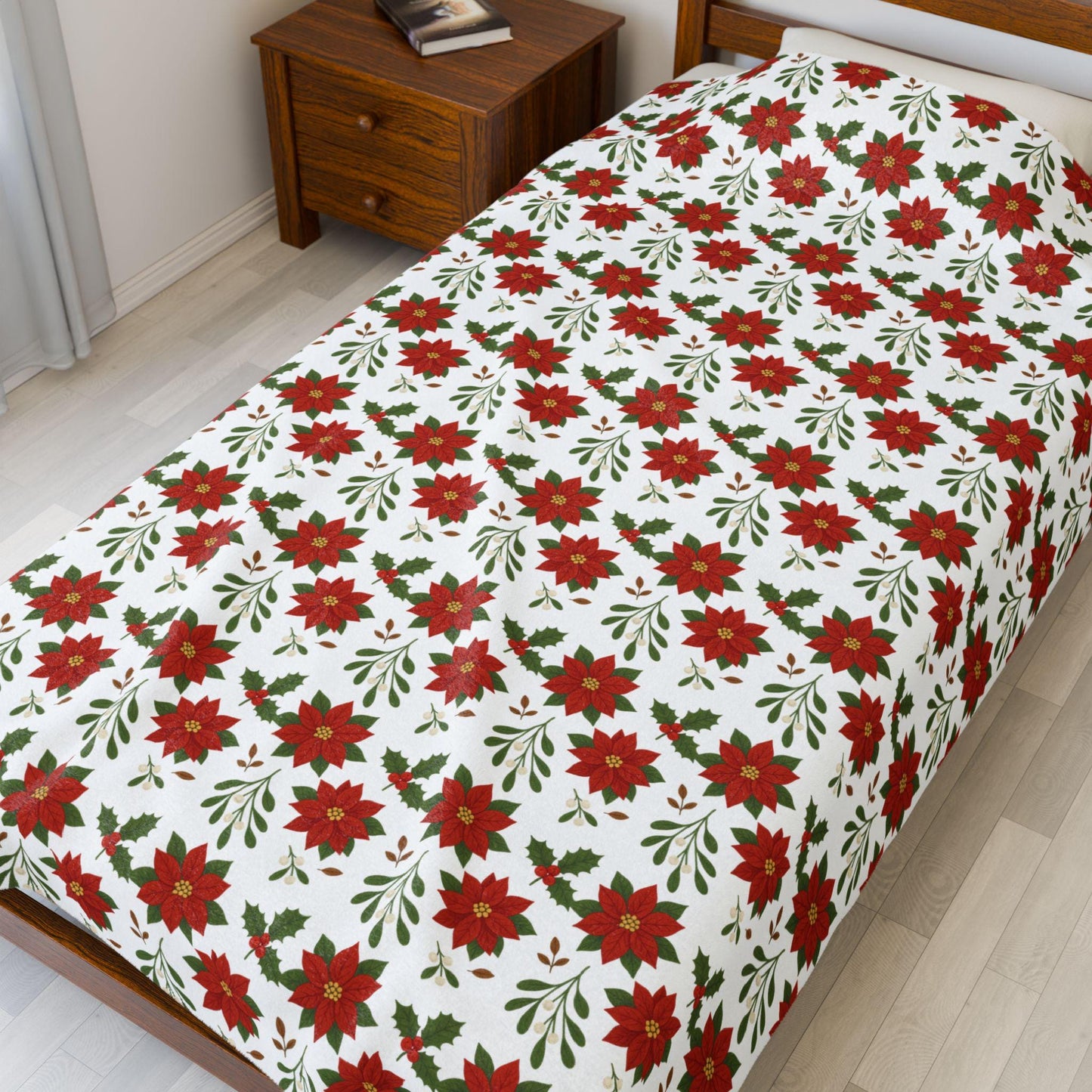 Cozy Christmas Plush Blanket, Soft Holiday Throw Blanket, Perfect for Winter Decor, Gift for Her, Warm Home Essentials