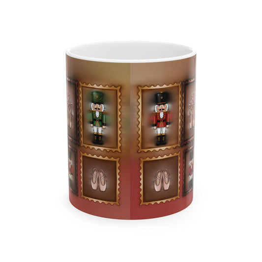 Nutcracker Pattern Mug | Christmas Nutcracker Tiles Coffee Cup