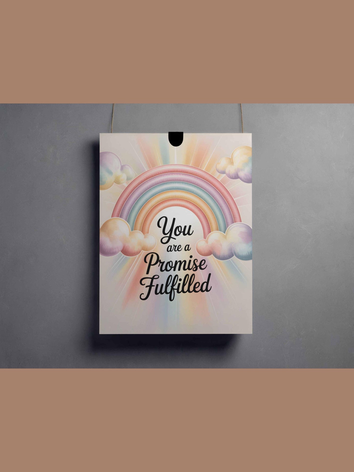 You Are a Promise Fulfilled Rainbow Baby Wall Art Printable Nursery Decor