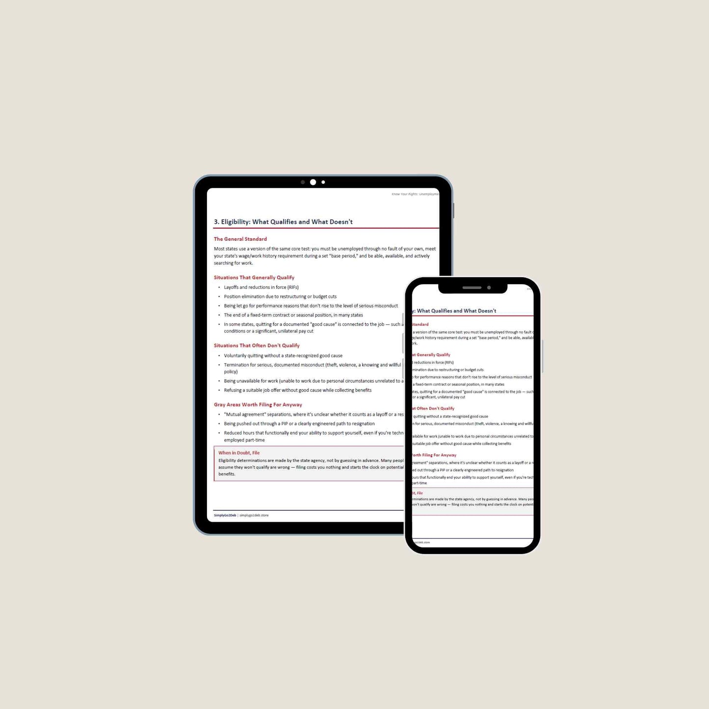 The Unemployment Roadmap | File for Unemployment Benefits Guide | Eligibility, Appeals & State Resources PDF | Digital Download