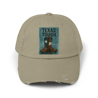 Cap Texas Tough Cowboy Boots, Unisex Baseball Hat, Distressed Cap, Texas Flood Support, Tragedy Relief Gift