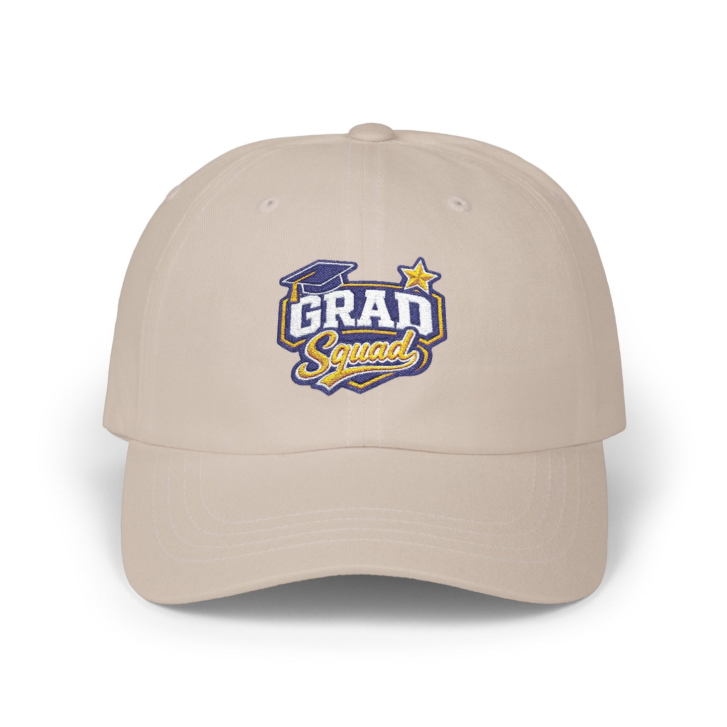 Grad Squad Dad Cap | Graduation embroidered hat, school colors