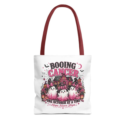 Booing Cancer Halloween ghosts design Tote | One October at a Time