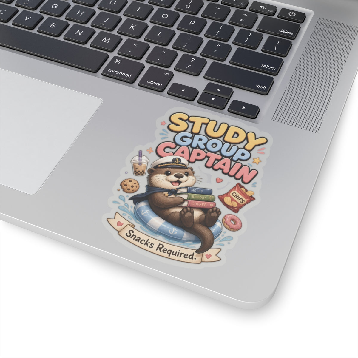 Study Group Captain Sticker | Otter with Snacks Kiss-Cut Sticker