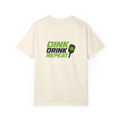 Dink Drink Repeat T-shirt | Pickleball Paddle Graphic