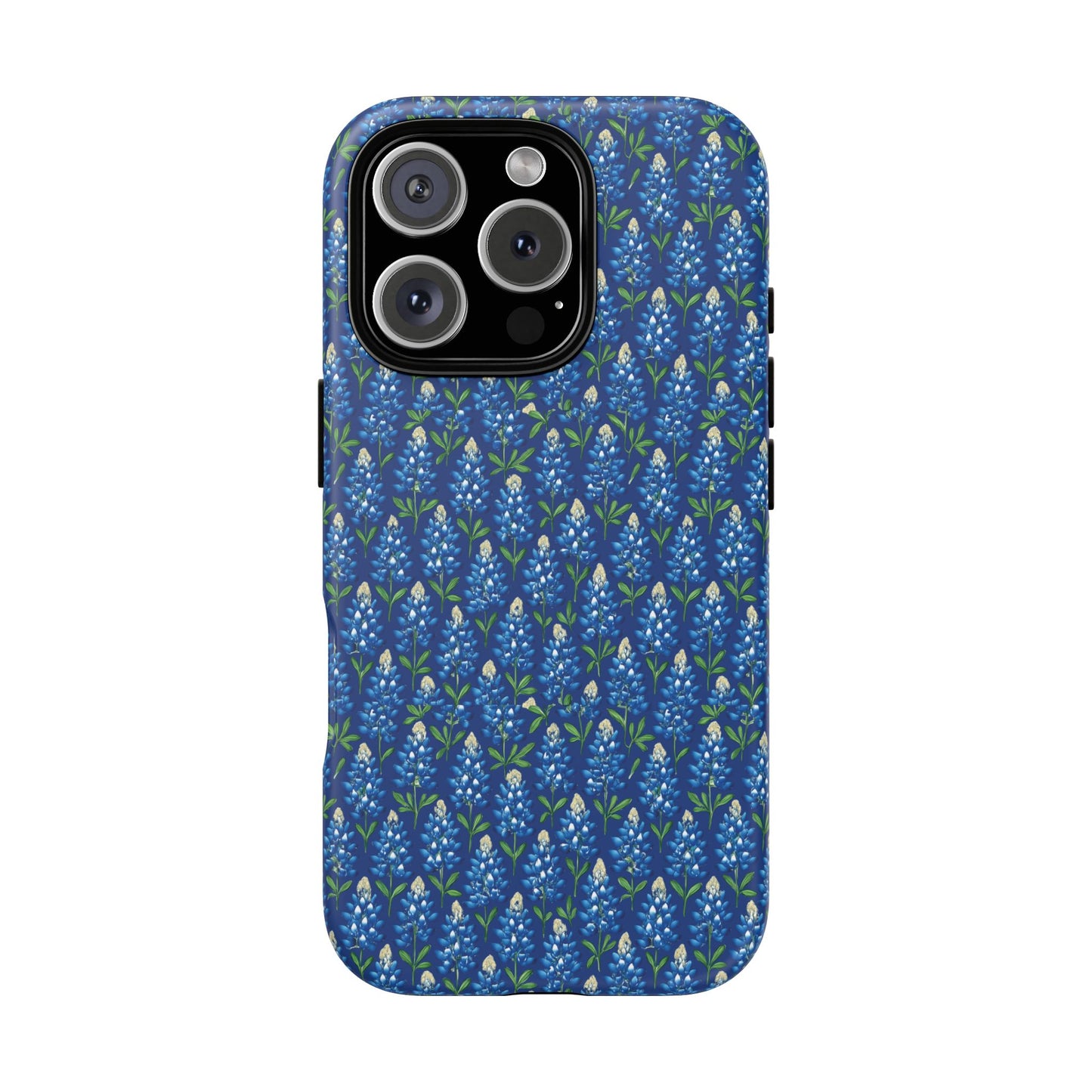 Phone Case, Texas Bluebonnet Tough Case, Navy Floral Phone Cover, Protective iPhone Case, Samsung Galaxy Case, Texas Wildflower Gift
