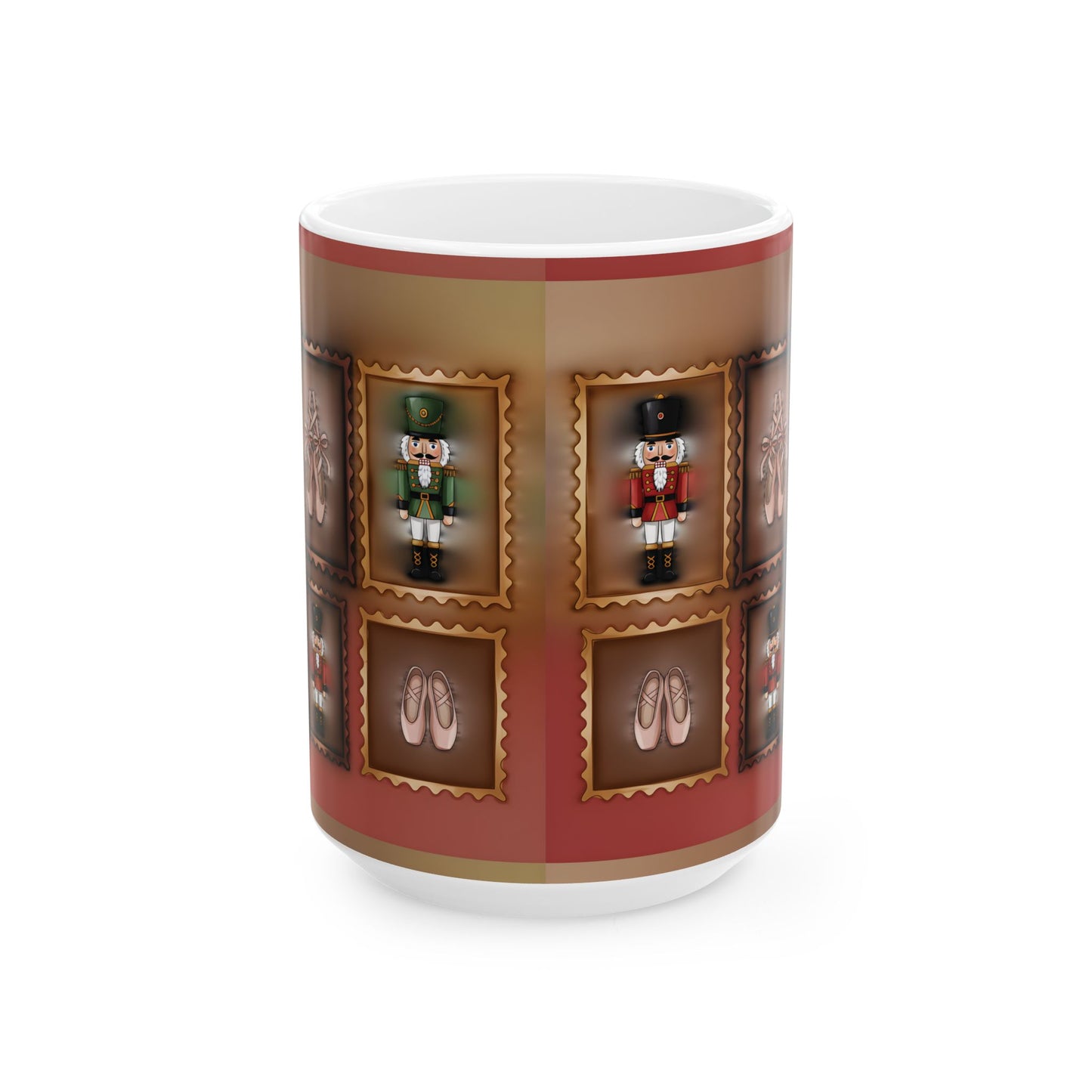 Nutcracker Pattern Mug | Christmas Nutcracker Tiles Coffee Cup