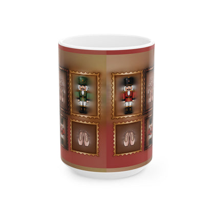 Nutcracker Pattern Mug | Christmas Nutcracker Tiles Coffee Cup