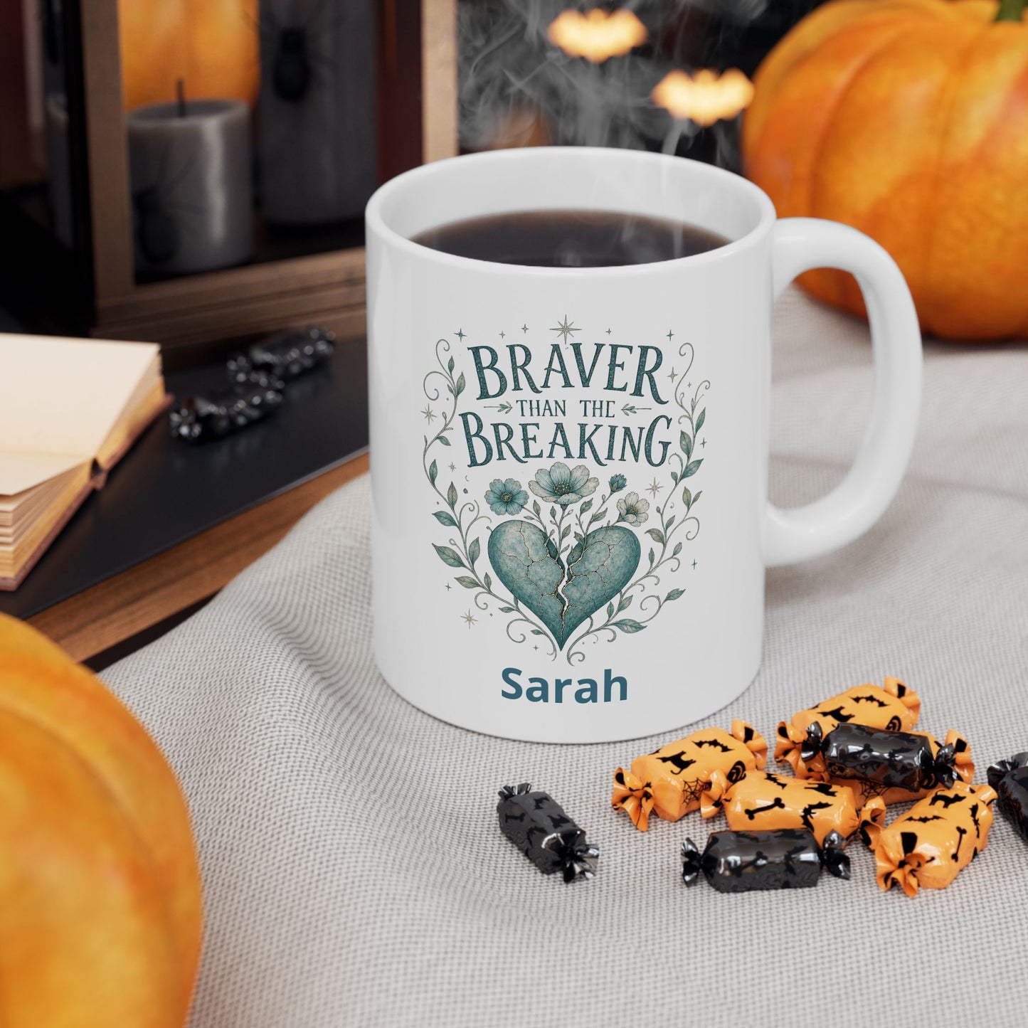 Braver Than The Breaking Survivor Mug | Ceramic Coffee Tea Cup