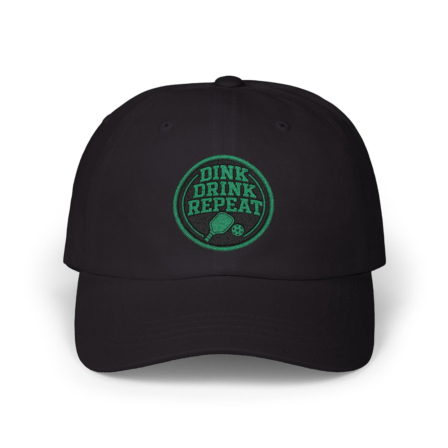 Dink Drink Repeat Dad Cap | Embroidered Pickleball Patch