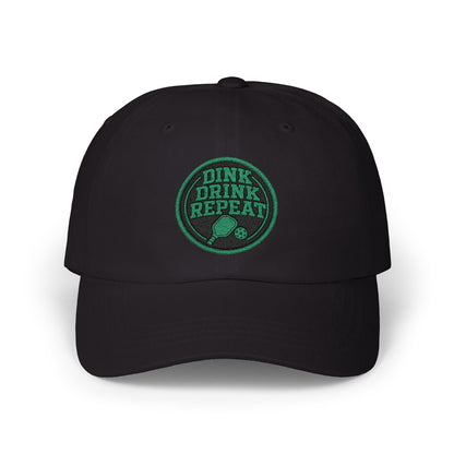Dink Drink Repeat Dad Cap | Embroidered Pickleball Patch