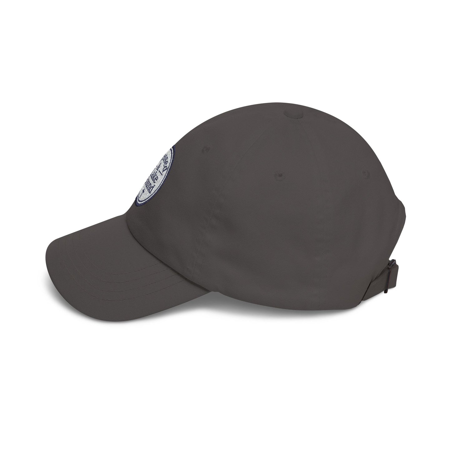 Blessed & Lake Bound Dad Cap | Embroidered Circle Logo, White Baseball Hat