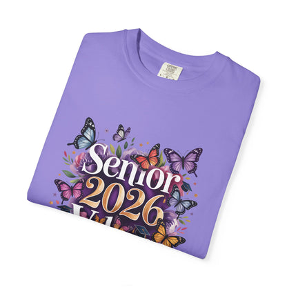 Senior 2026 Vibes T-Shirt | Butterfly Graduation Design