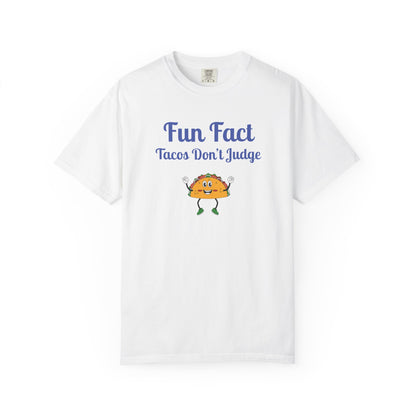 Fun Fact Taco Unisex Tee - Humorous Foodie Shirt, Gift for Taco Lovers, Casual Wear, Cute Graphic Tee