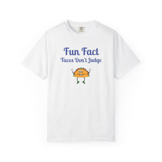 Fun Fact Taco Unisex Tee - Humorous Foodie Shirt, Gift for Taco Lovers, Casual Wear, Cute Graphic Tee