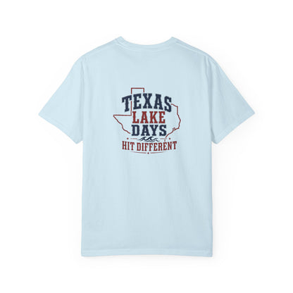 Texas Lake Days Hit Different T-shirt | State Outline Lake Life