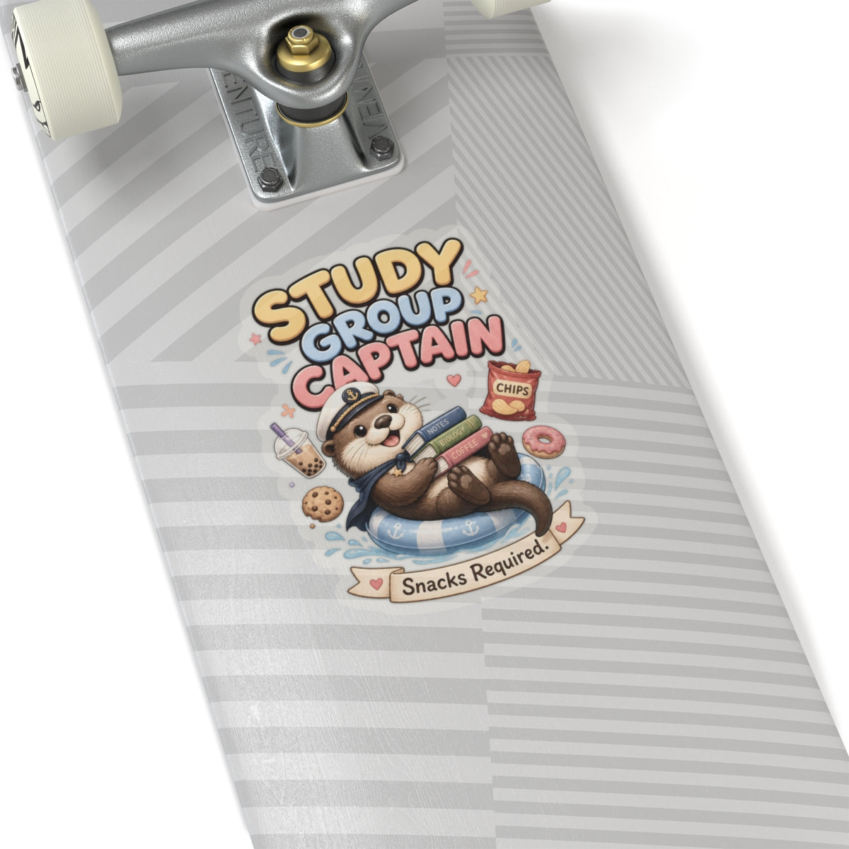 Study Group Captain Sticker | Otter with Snacks Kiss-Cut Sticker