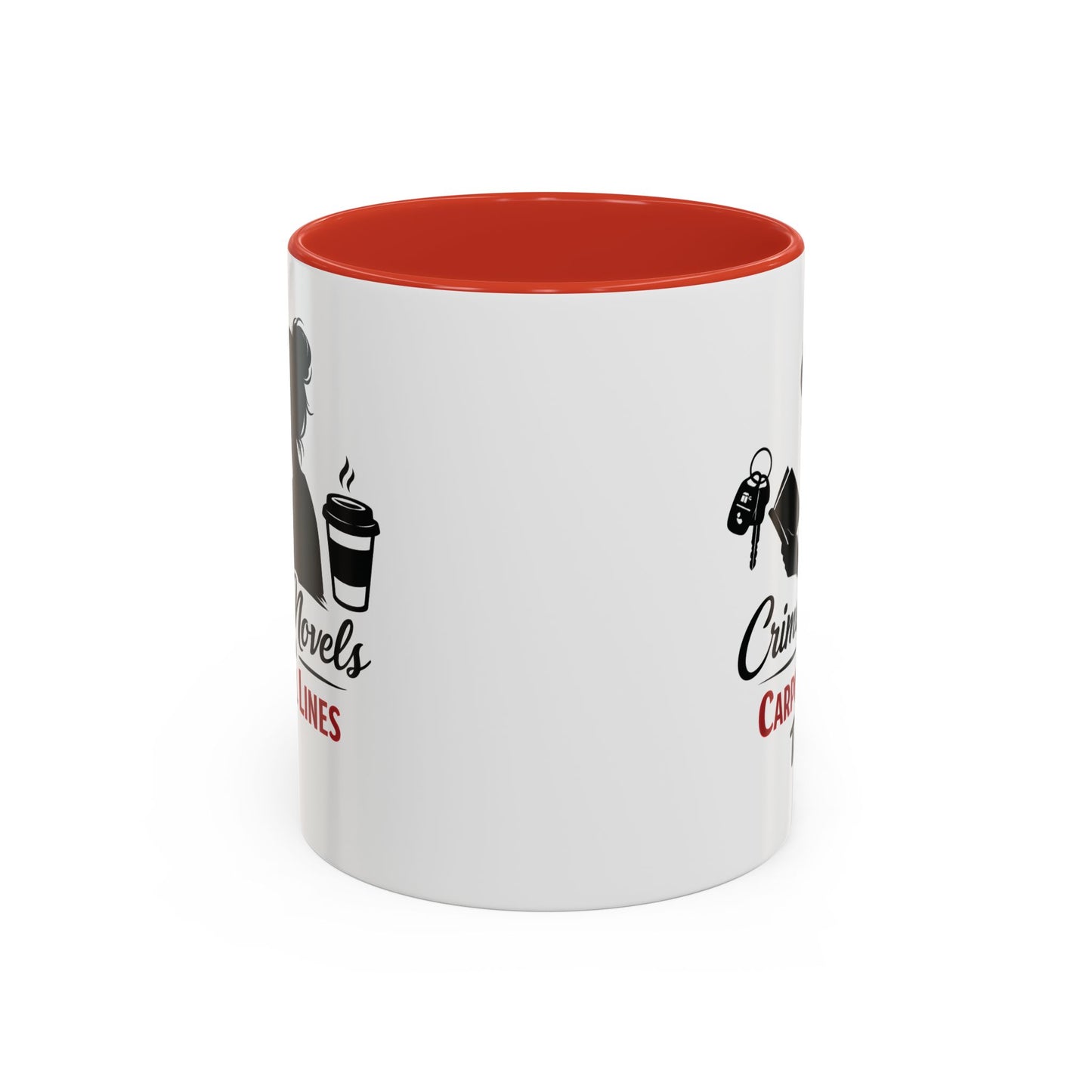 Crime Novels and Carpool Lines Mug | Accent Coffee Mug