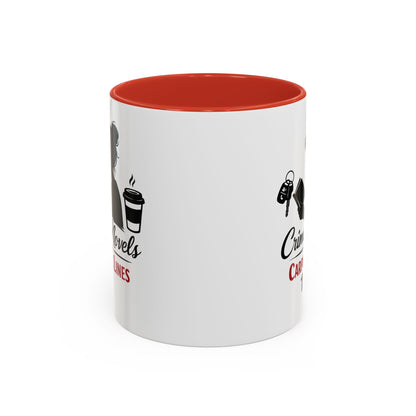 Crime Novels and Carpool Lines Mug | Accent Coffee Mug