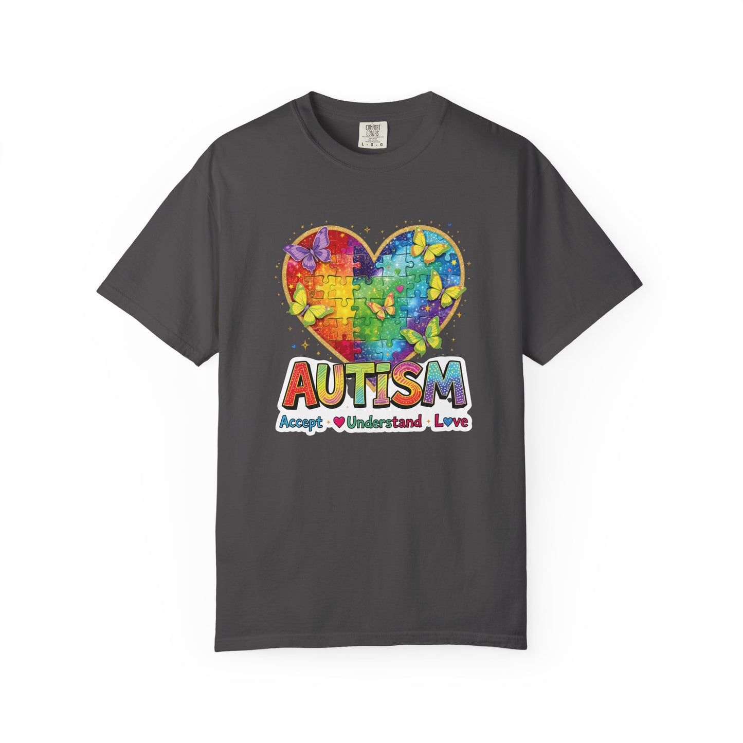 Autism Puzzle Heart T-shirt | Accept Understand Love