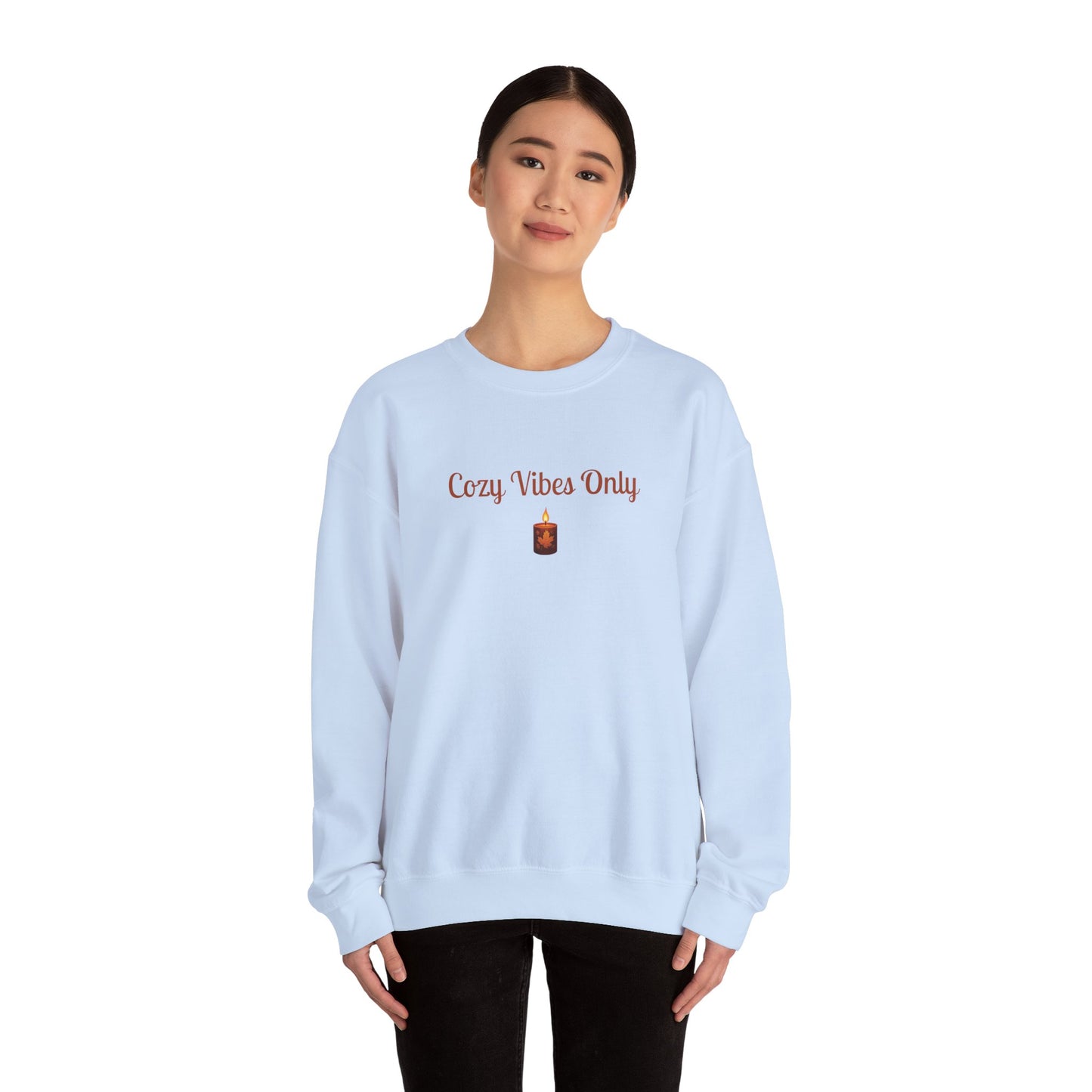 Cozy Vibes Only Sweatshirt, Unisex Crewneck, Casual Wear, Fall Fashion, Gift for Her, Cozy Apparel, Warm Layering