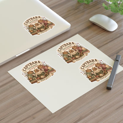 Capybara Emotional Support Society sticker sheet | Capybara stickers, kawaii animal decal