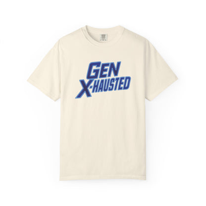 Gen X-Hausted Unisex T-shirt, Forgot Again Found Out Funny Tee, Gen X Humor Gift, Retro 80s 90s Shirt, Vintage Style Clothing