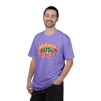 Pediatric OT Vibes T-shirt | Retro Rainbow Occupational Therapy Tee