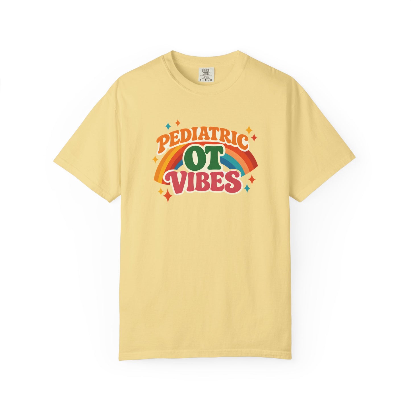 Pediatric OT Vibes T-shirt | Retro Rainbow Occupational Therapy Tee