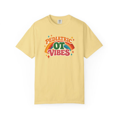 Pediatric OT Vibes T-shirt | Retro Rainbow Occupational Therapy Tee