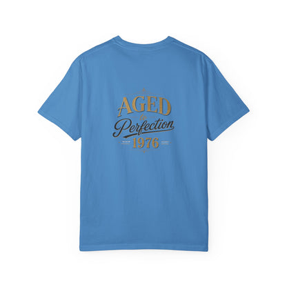 Aged to Perfection 1976 T-Shirt | Vintage Typographic Birthday Design
