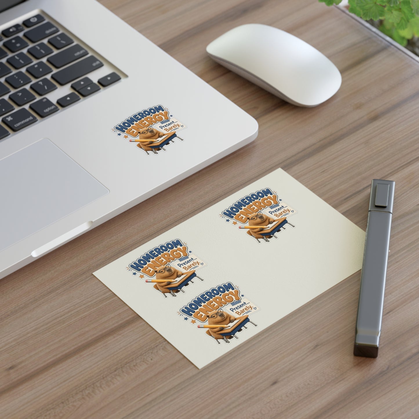 Homeroom Energy Present Barely Capybara sticker | Kiss-Cut Sticker