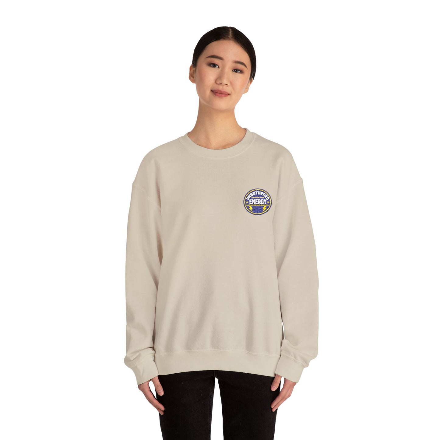 Unbothered Energy embroidered sweatshirt | Funny Slogan Crewneck