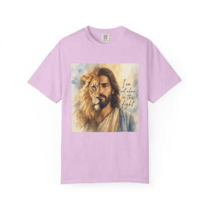 Jesus Lion of Judah t-shirt | I am not alone in this fight Christian tee