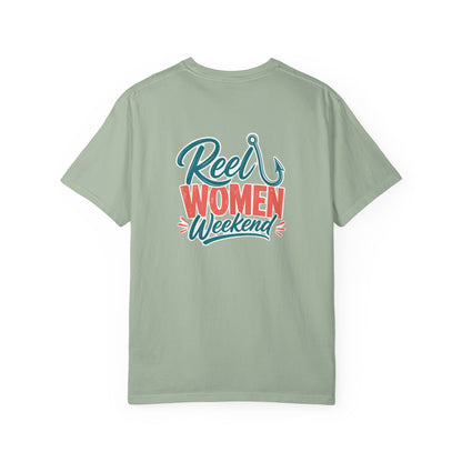 Reel Women Weekend T-shirt | Fishing Hook Typography Tee