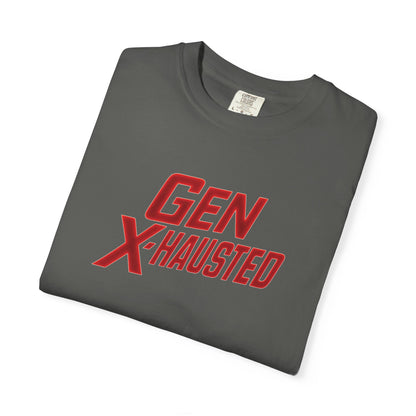 Gen X-Hausted Unisex T-Shirt, Vintage Style Tee, Funny Gift for Gen X, Casual Wear, Humor Shirt