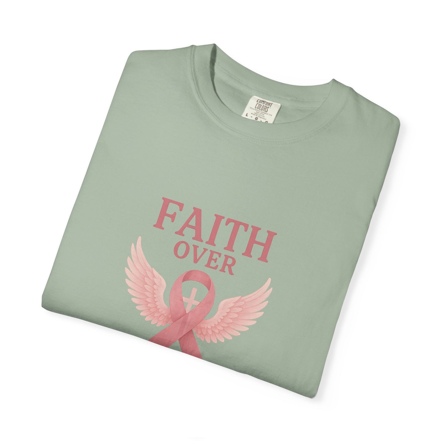 Faith Over Fear Unisex T-Shirt, Inspirational Shirt, Breast Cancer Awareness Tee, Gift for Support, Everyday Casual Wear