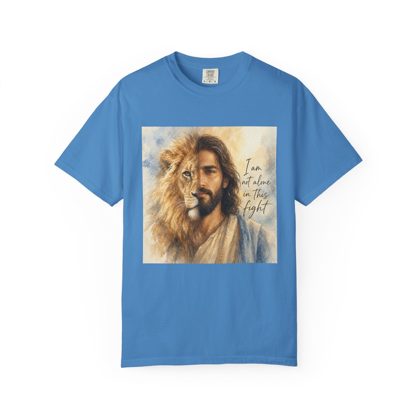 Jesus Lion of Judah t-shirt | I am not alone in this fight Christian tee
