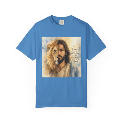 Jesus Lion of Judah t-shirt | I am not alone in this fight Christian tee