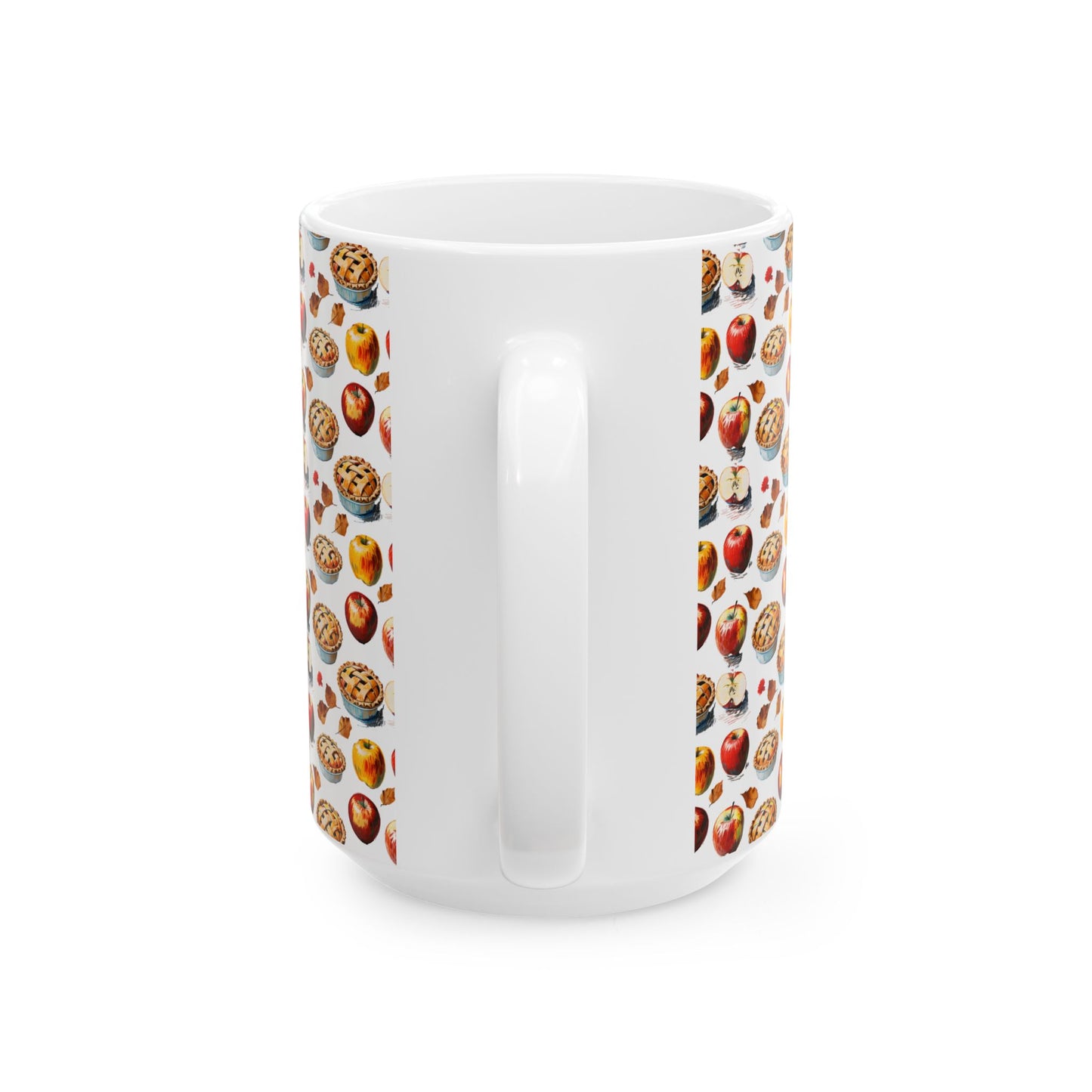 Autumn Pie Ceramic Mug - Cozy Fall Design, Perfect for Hot Cocoa, Thanksgiving Gifts, Kitchen Decor, Seasonal Drinking