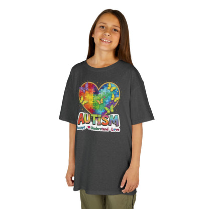 Autism Puzzle Heart Kids Tee | Accept Understand Love