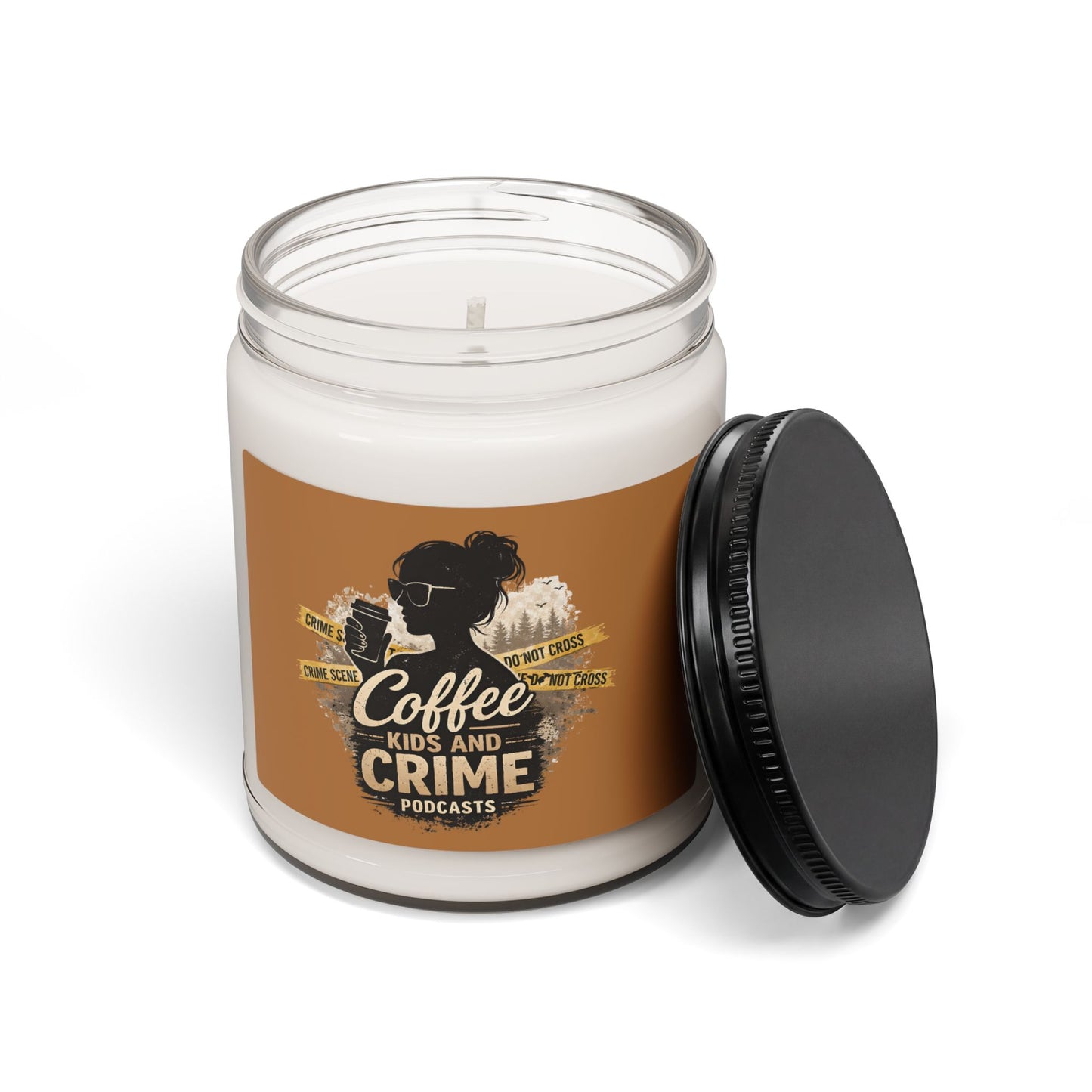 Coffee Kids and Crime logo Candle for Mom | Scented Soy 9oz