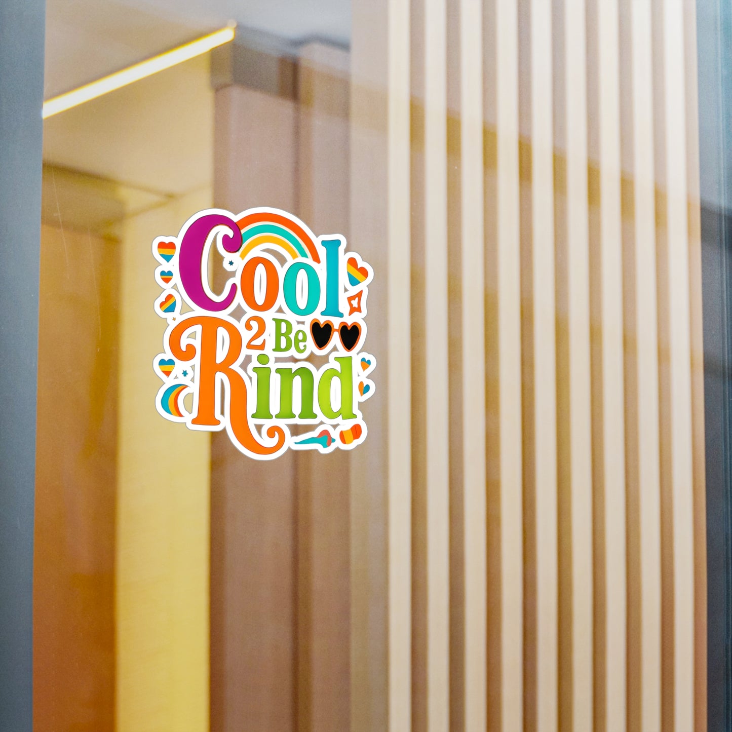 Vibrant Vinyl Decals for Kindness | Cool 2 be Kind Stickers, Fun Wall Art, LGBTQ+ Decor, Kids Room Accessories, Gift for Friends